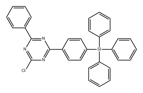 1,3,5-Triazine, 2-chloro-4-phenyl-6-[4-(triphenylsilyl)phenyl]- Structure