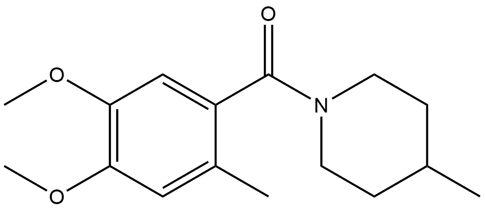 (4,5-Dimethoxy-2-methylphenyl)(4-methyl-1-piperidinyl)methanone Structure