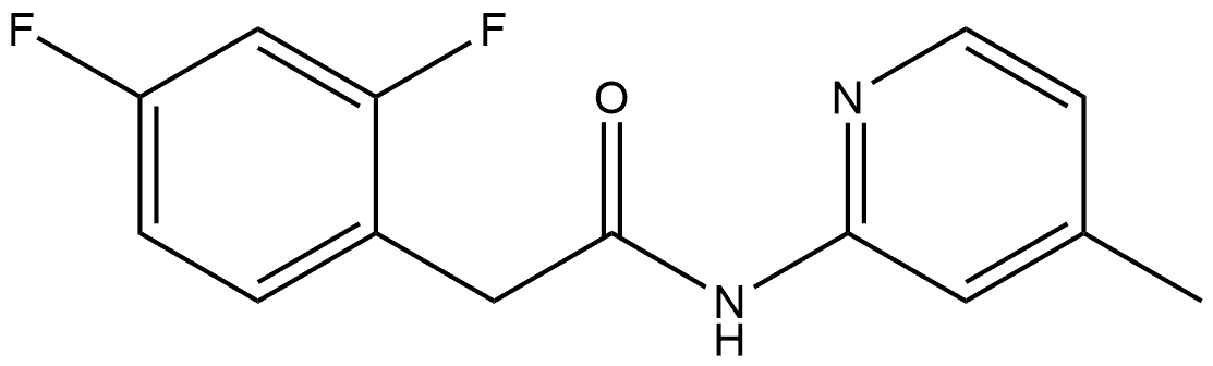 2,4-Difluoro-N-(4-methyl-2-pyridinyl)benzeneacetamide Structure