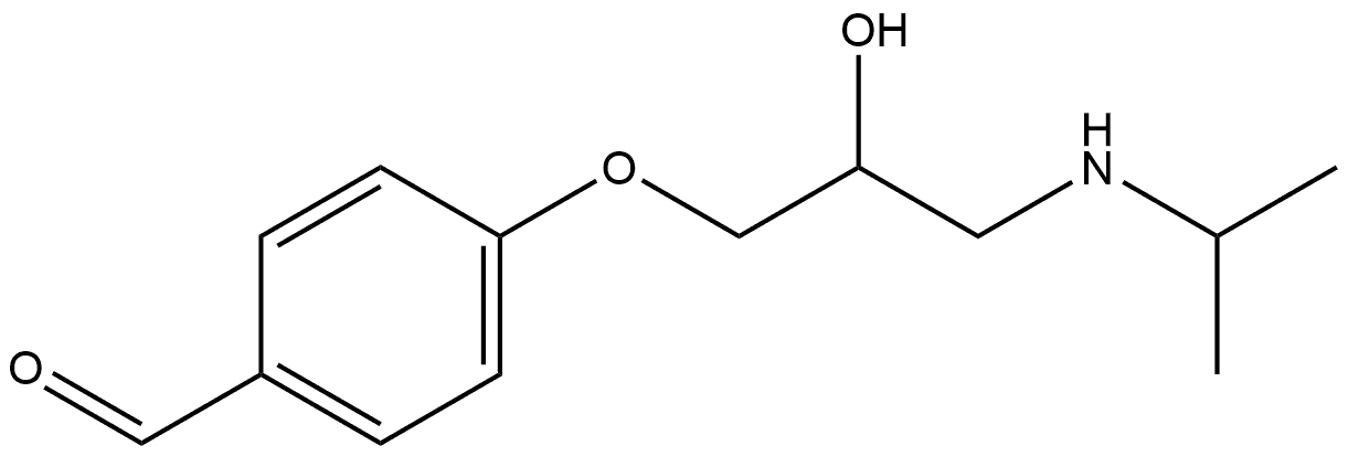 Benzaldehyde, 4-[2-hydroxy-3-[(1-methylethyl)amino]propoxy]-, (+)- Structure