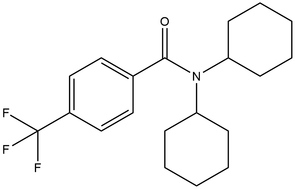 N,N-Dicyclohexyl-4-(trifluoromethyl)benzamide Structure