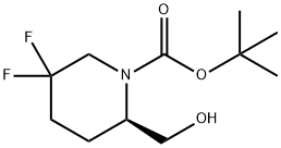 (R)-tert-butyl 5,5-difluoro-2-(hydroxymethyl)piperidine-1-carboxylate 구조식 이미지