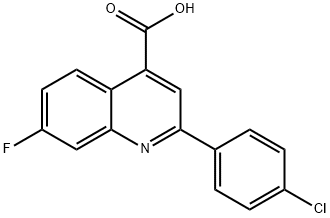 4-Quinolinecarboxylic acid, 2-(4-chlorophenyl)-7-fluoro- Structure