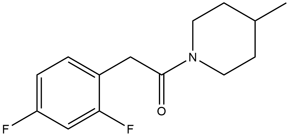 2-(2,4-Difluorophenyl)-1-(4-methyl-1-piperidinyl)ethanone Structure