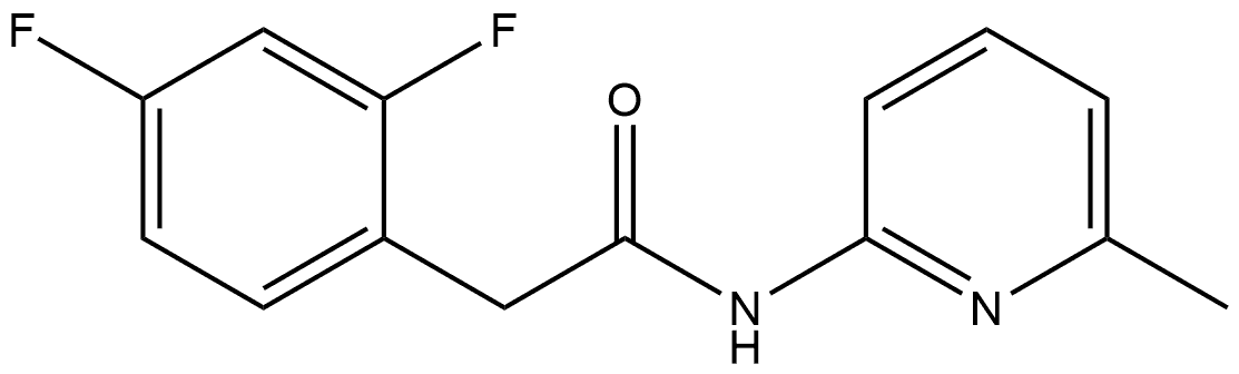 2,4-Difluoro-N-(6-methyl-2-pyridinyl)benzeneacetamide Structure