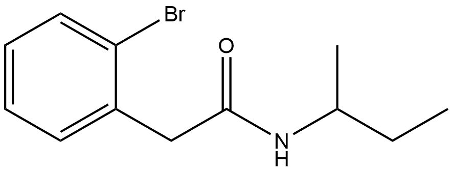 2-Bromo-N-(1-methylpropyl)benzeneacetamide Structure