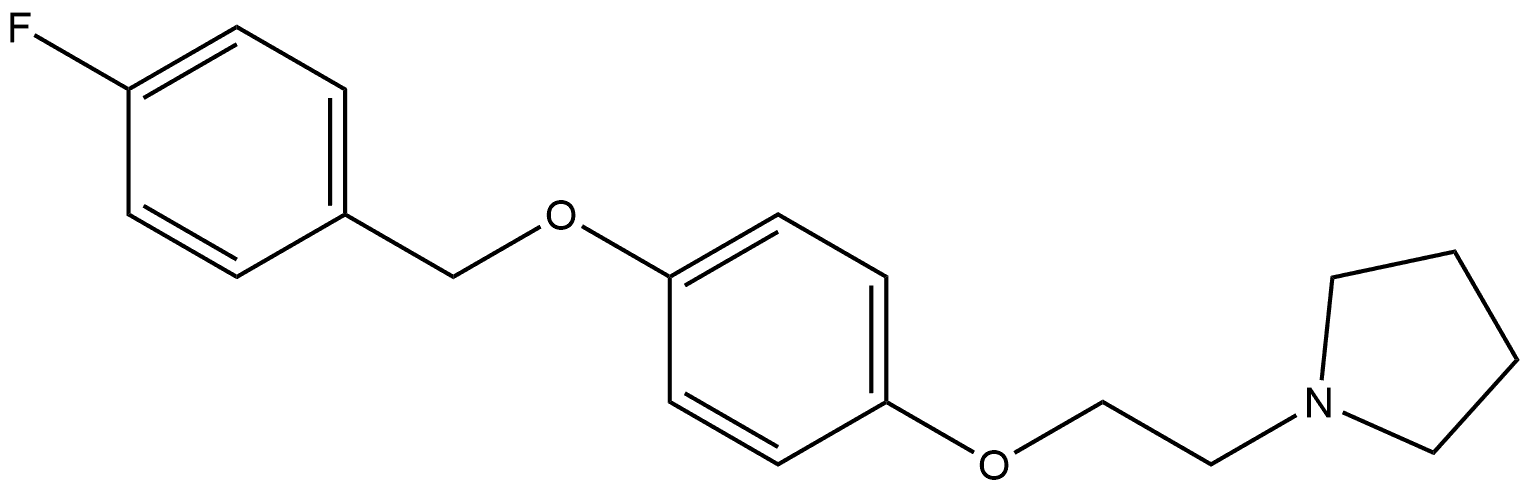 1-[2-[4-[(4-Fluorophenyl)methoxy]phenoxy]ethyl]pyrrolidine Structure