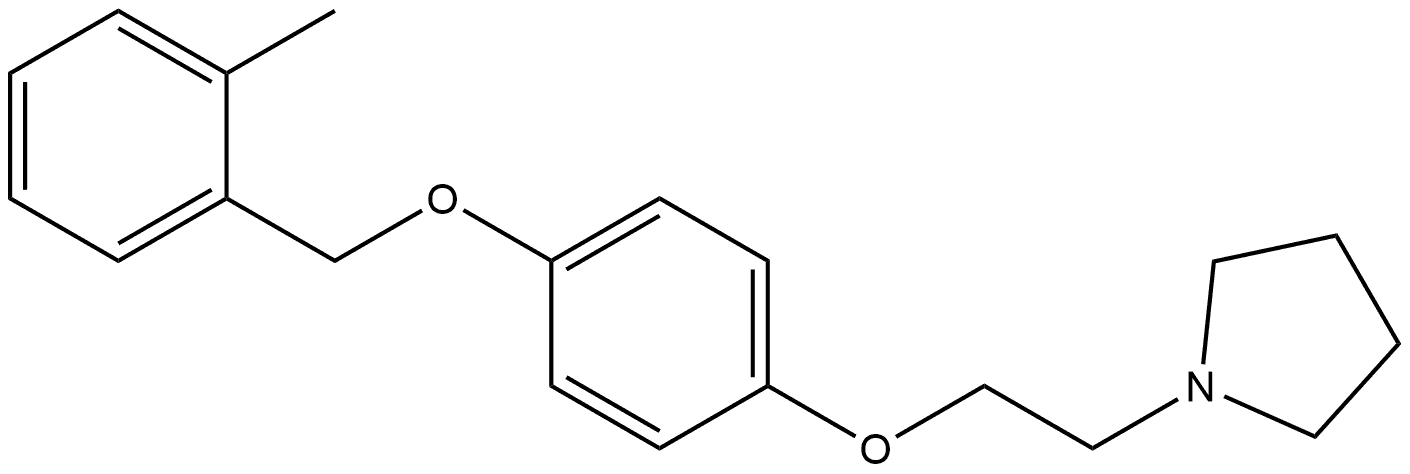 1-[2-[4-[(2-Methylphenyl)methoxy]phenoxy]ethyl]pyrrolidine Structure