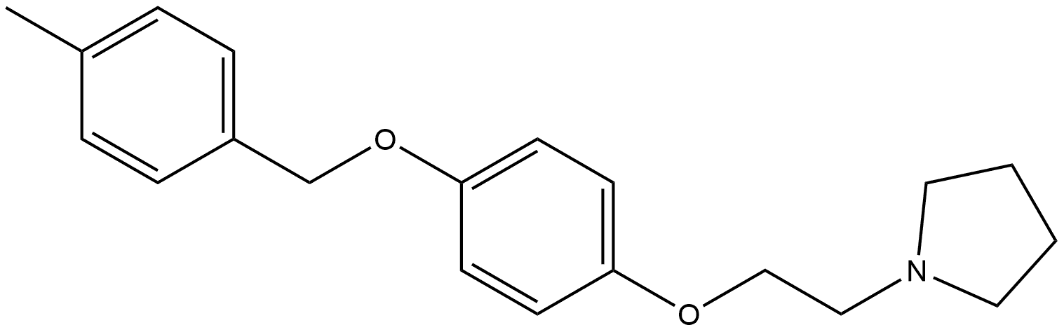 1-[2-[4-[(4-Methylphenyl)methoxy]phenoxy]ethyl]pyrrolidine Structure