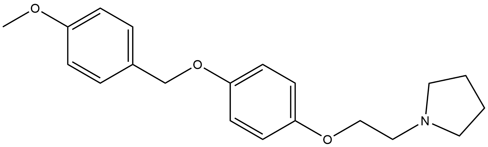 1-[2-[4-[(4-Methoxyphenyl)methoxy]phenoxy]ethyl]pyrrolidine Structure