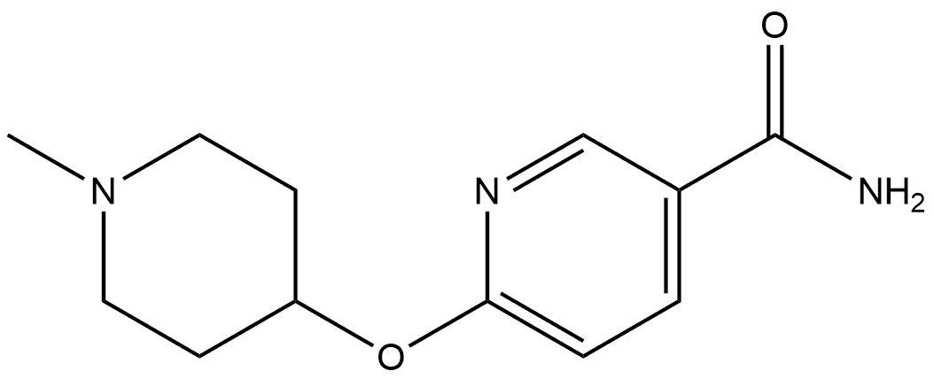 6-[(1-Methyl-4-piperidinyl)oxy]-3-pyridinecarboxamide Structure