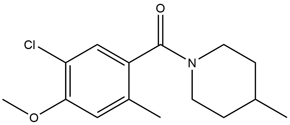 (5-Chloro-4-methoxy-2-methylphenyl)(4-methyl-1-piperidinyl)methanone Structure