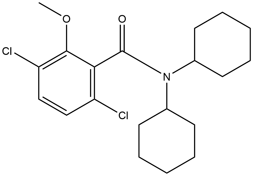 3,6-Dichloro-N,N-dicyclohexyl-2-methoxybenzamide Structure