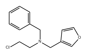 3-Furanmethanamine, N-(2-chloroethyl)-N-(phenylmethyl)- Structure