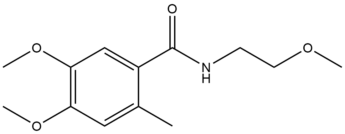 4,5-Dimethoxy-N-(2-methoxyethyl)-2-methylbenzamide Structure