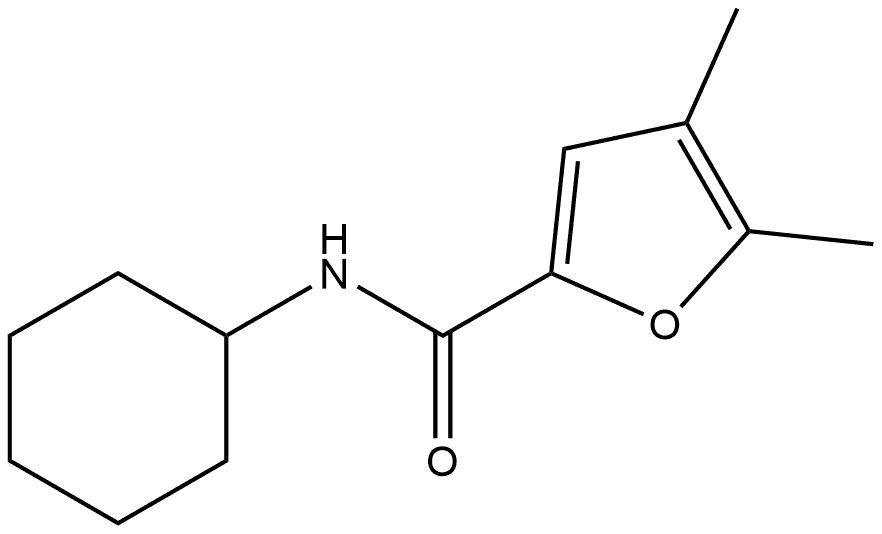 N-Cyclohexyl-4,5-dimethyl-2-furancarboxamide Structure