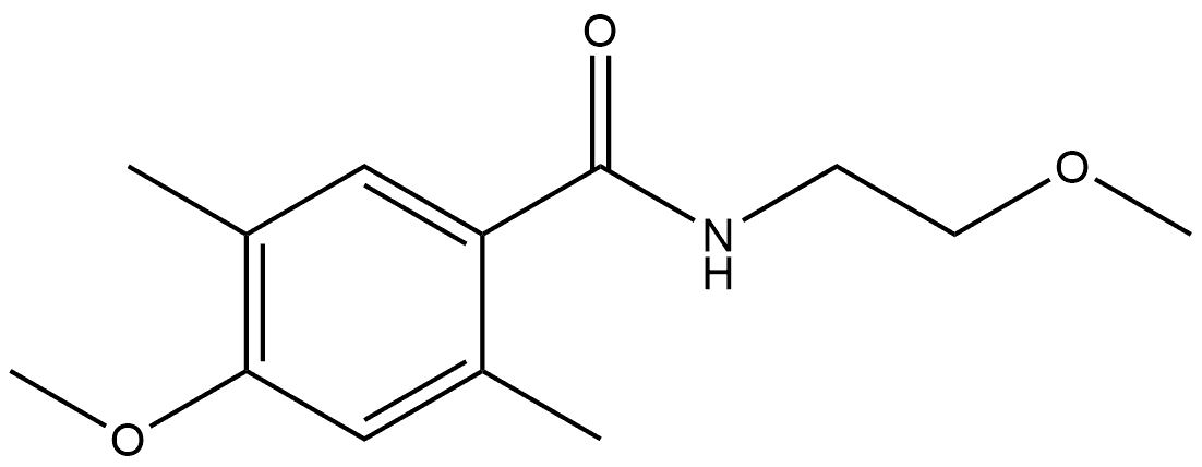 4-Methoxy-N-(2-methoxyethyl)-2,5-dimethylbenzamide Structure