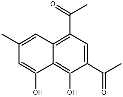 1,1''-(4,5-Dihydroxy-7-methylnaphthalene-1,3-diyl)diethanone Structure