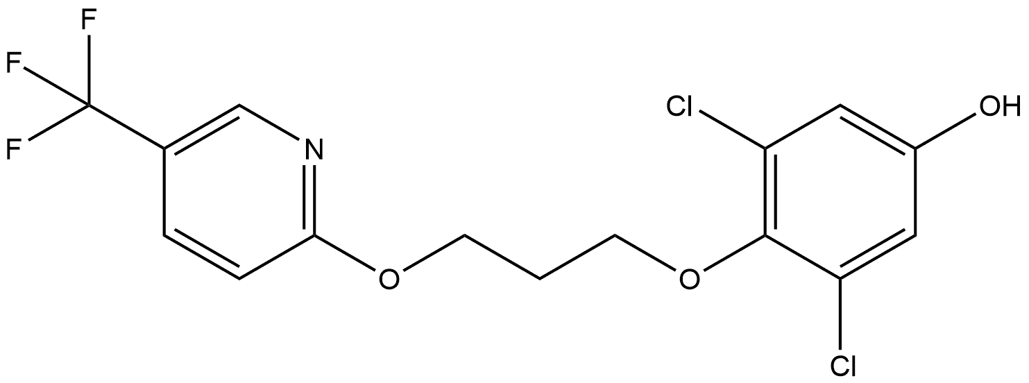 3,5-dichloro-4-(3-((5-(trifluoromethyl)pyridin-2-yl)oxy)propoxy)phenol Structure