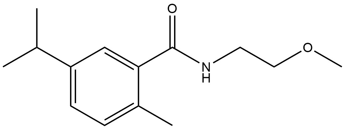 N-(2-Methoxyethyl)-2-methyl-5-(1-methylethyl)benzamide Structure