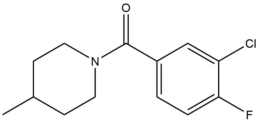 (3-Chloro-4-fluorophenyl)(4-methyl-1-piperidinyl)methanone Structure