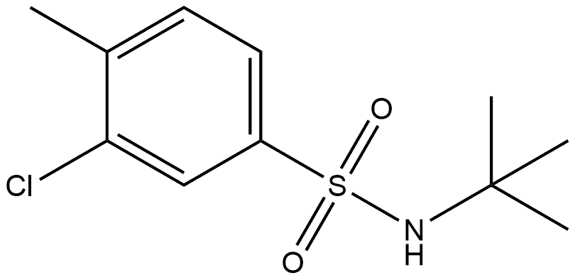 N-tert-butyl-3-chloro-4-methylbenzene-1-sulfonamide Structure