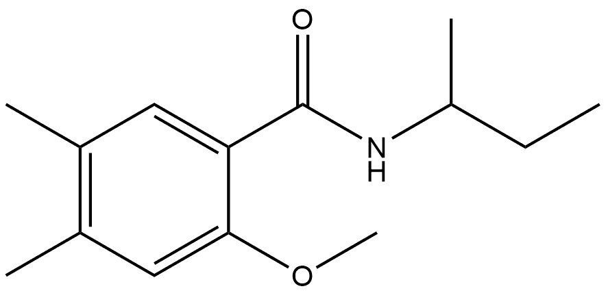 2-Methoxy-4,5-dimethyl-N-(1-methylpropyl)benzamide Structure