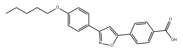 Benzoic acid, 4-[3-[4-(pentyloxy)phenyl]-5-isoxazolyl]- Structure