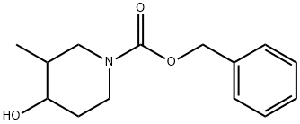 1-Piperidinecarboxylic acid, 4-hydroxy-3-methyl-, phenylmethyl ester Structure