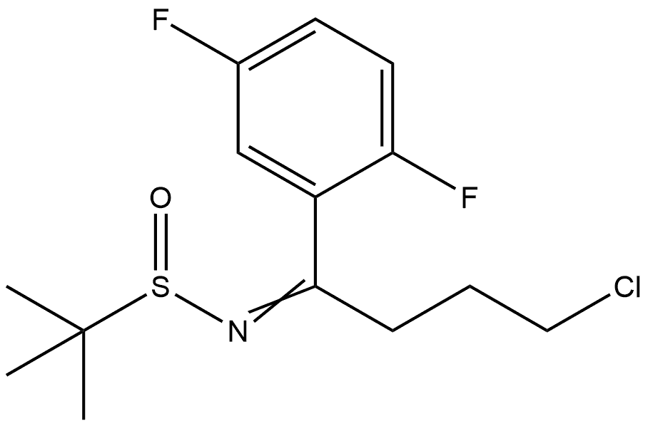 (R,E)-N-(4-chloro-1-(2,5-difluorophenyl)butylidene)-2-methylpropane-2-sulfinamide 구조식 이미지