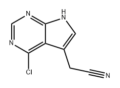 7H-Pyrrolo[2,3-d]pyrimidine-5-acetonitrile, 4-chloro- Structure