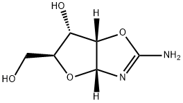 (3aR,5S,6S,6aS)-2-amino-5-(hydroxymethyl)-3a,5,6,6a-tetrahydrofuro[2,3-d]oxazol-6-ol Structure