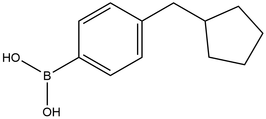 Boronic acid, [4-(cyclopentylmethyl)phenyl]- Structure