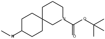 2-Azaspiro[5.5]undecane-2-carboxylic acid, 9-(methylamino)-, 1,1-dimethylethyl ester Structure