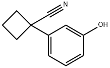 Cyclobutanecarbonitrile, 1-(3-hydroxyphenyl)- Structure