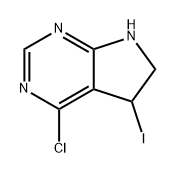 5H-Pyrrolo[2,3-d]pyrimidine, 4-chloro-6,7-dihydro-5-iodo- 구조식 이미지