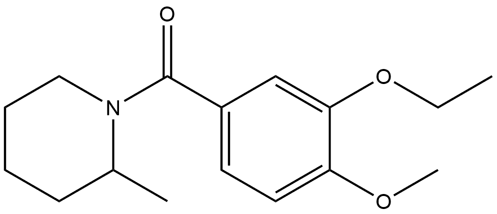 (3-Ethoxy-4-methoxyphenyl)(2-methyl-1-piperidinyl)methanone Structure