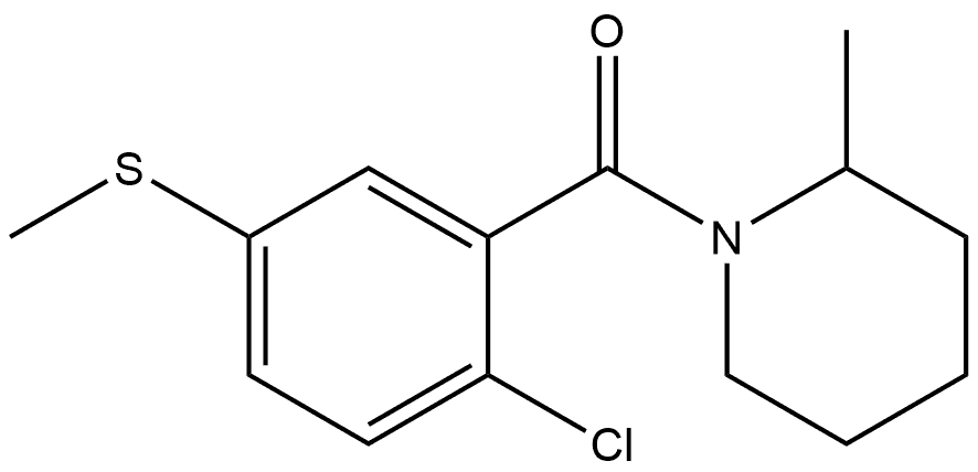 2-Chloro-5-(methylthio)phenyl](2-methyl-1-piperidinyl)methanone Structure