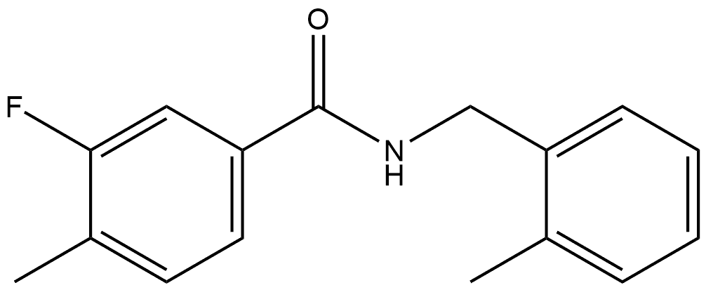 3-Fluoro-4-methyl-N-[(2-methylphenyl)methyl]benzamide Structure