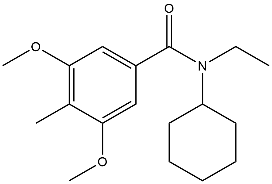 N-Cyclohexyl-N-ethyl-3,5-dimethoxy-4-methylbenzamide Structure