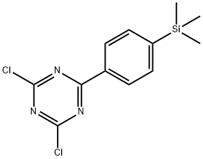 1,3,5-Triazine, 2,4-dichloro-6-[4-(trimethylsilyl)phenyl]- Structure