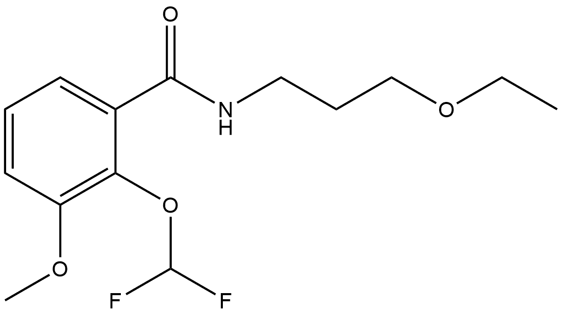 2-(Difluoromethoxy)-N-(3-ethoxypropyl)-3-methoxybenzamide Structure