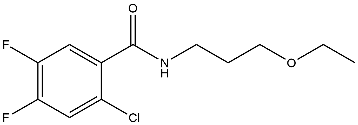 2-Chloro-N-(3-ethoxypropyl)-4,5-difluorobenzamide Structure