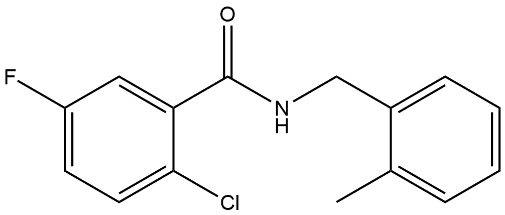 2-Chloro-5-fluoro-N-[(2-methylphenyl)methyl]benzamide 구조식 이미지