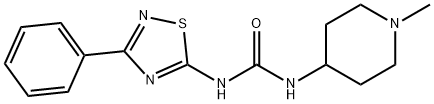 1-(1-methylpiperidin-4-yl)-3-(3-phenyl-1,2,4-thiadia
zol-5-yl)urea Structure