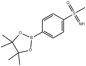 1,3,2-Dioxaborolane, 4,4,5,5-tetramethyl-2-[4-(S-methylsulfonimidoyl)phenyl]- Structure