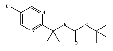 Carbamic acid, N-[1-(5-bromo-2-pyrimidinyl)-1-methylethyl]-, 1,1-dimethylethyl ester 구조식 이미지