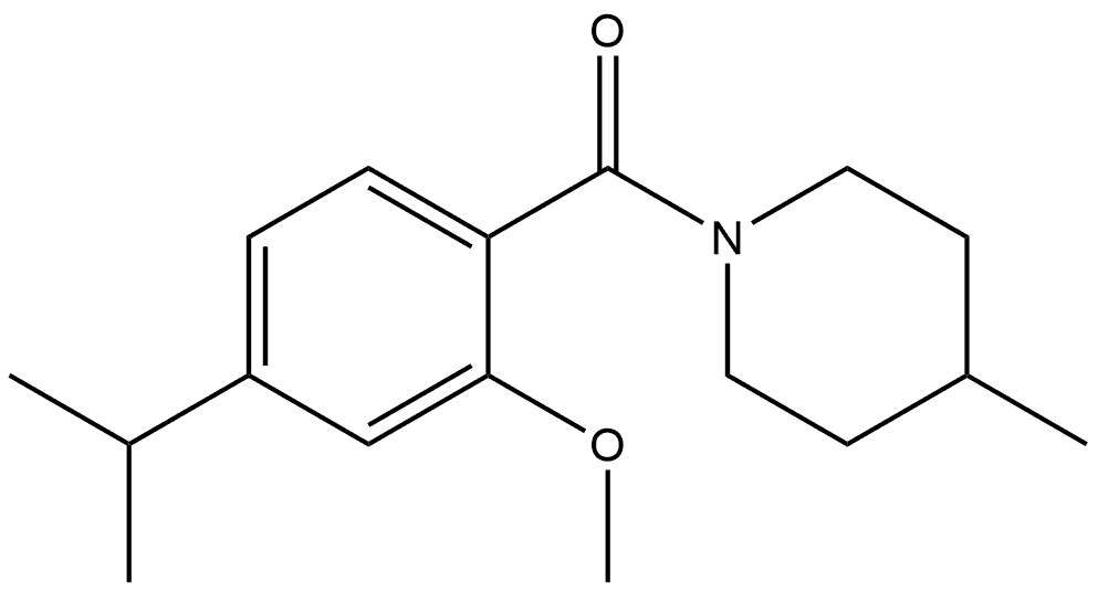 2-Methoxy-4-(1-methylethyl)phenyl](4-methyl-1-piperidinyl)methanone Structure