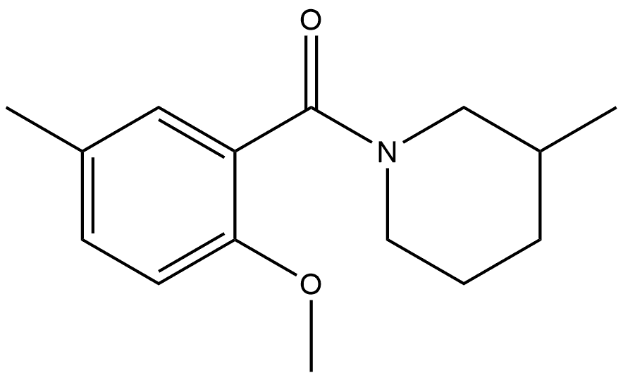 (2-Methoxy-5-methylphenyl)(3-methyl-1-piperidinyl)methanone Structure