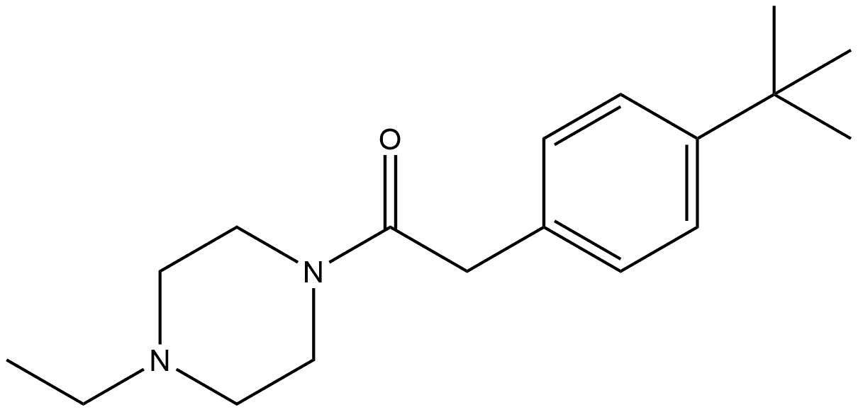 2-[4-(1,1-Dimethylethyl)phenyl]-1-(4-ethyl-1-piperazinyl)ethanone Structure